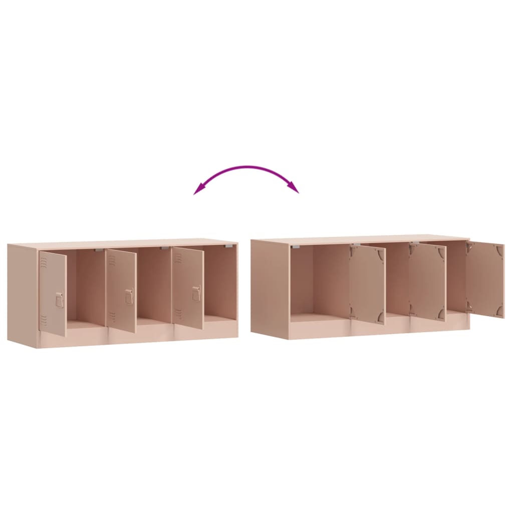 Meuble TV rose 99x39x44 cm acier - XIOS