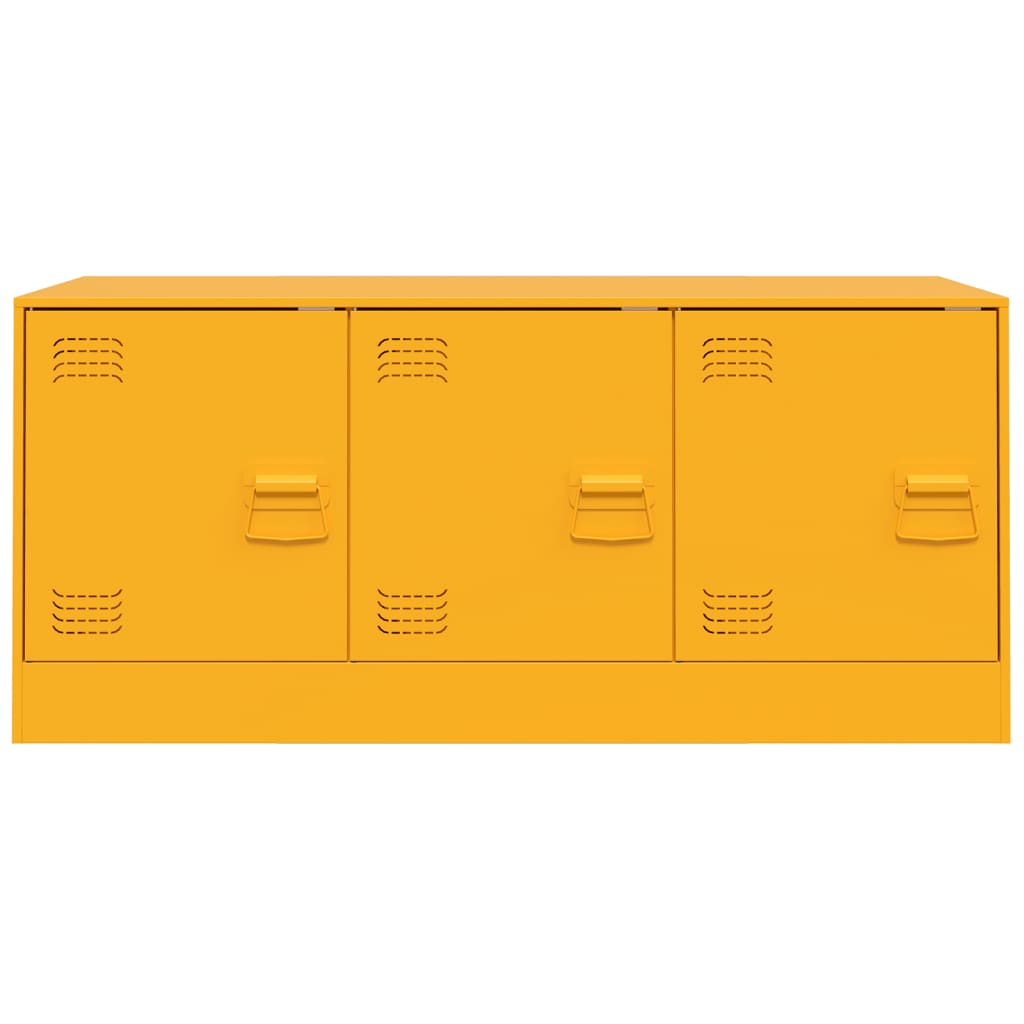 Meuble TV jaune moutarde 99x39x44 cm acier - XIOS