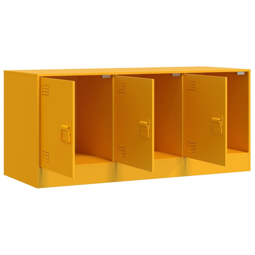 Meuble TV jaune moutarde 99x39x44 cm acier - XIOS