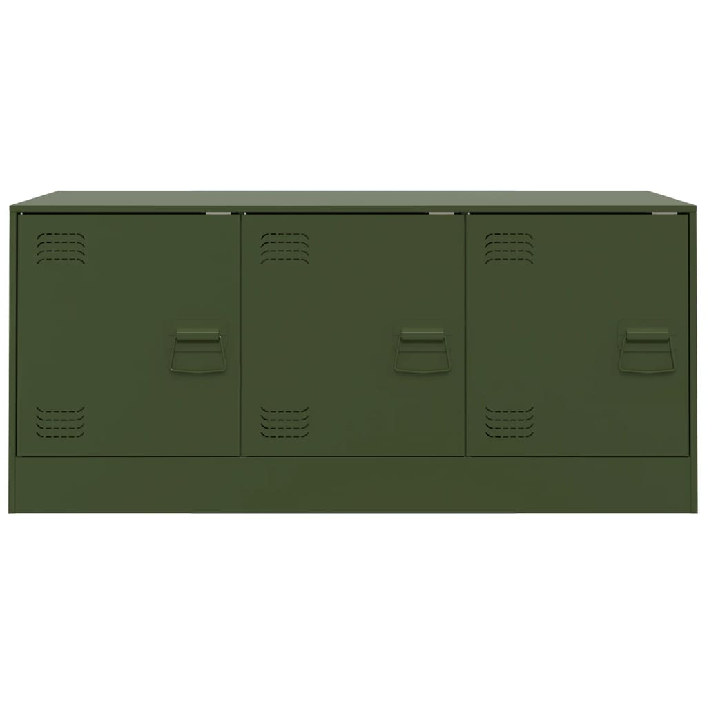 Meuble TV vert olive 99x39x44 cm acier - XIOS