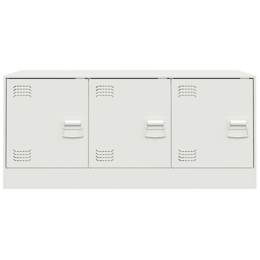 Meuble TV blanc 99x39x44 cm acier - XIOS