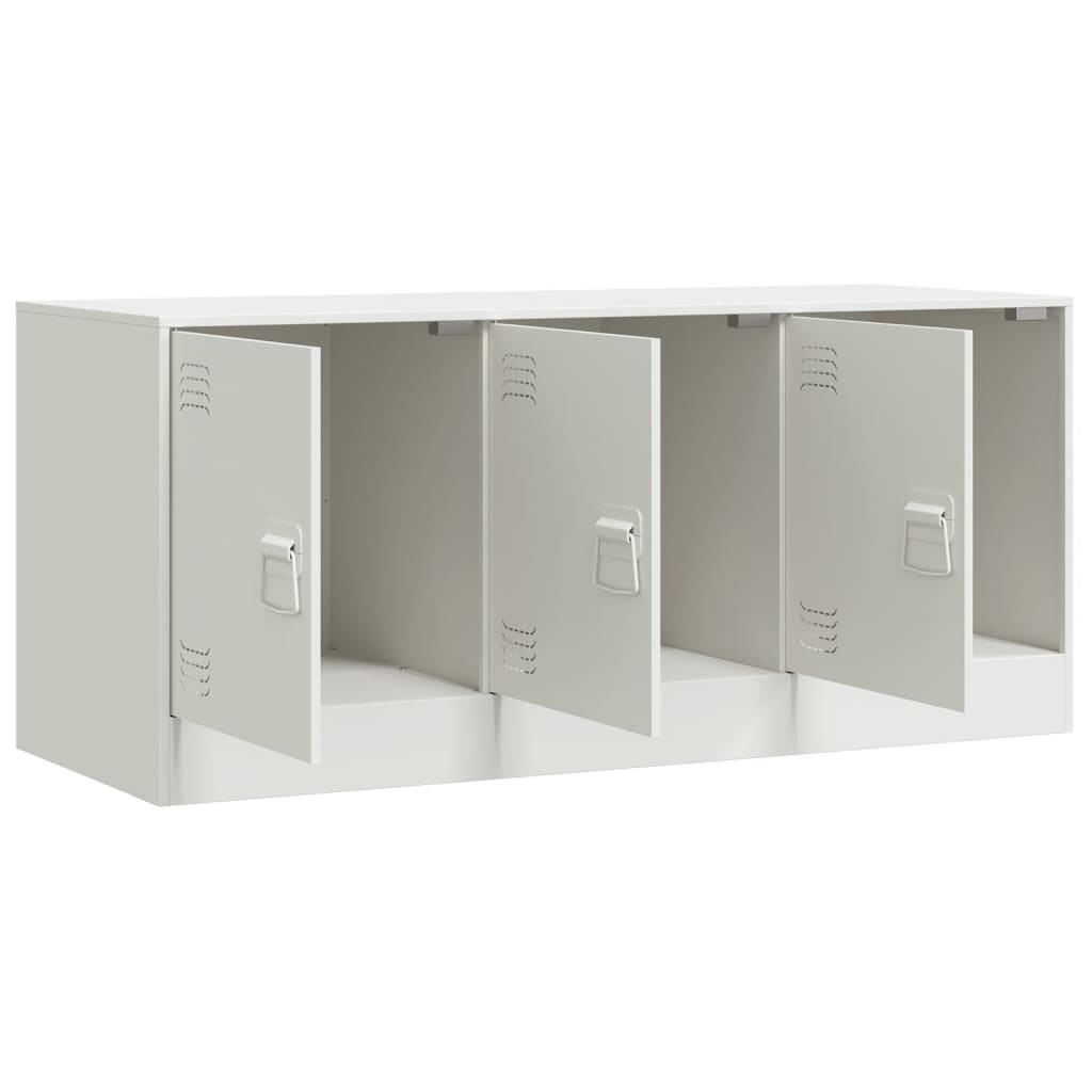 Meuble TV blanc 99x39x44 cm acier - XIOS