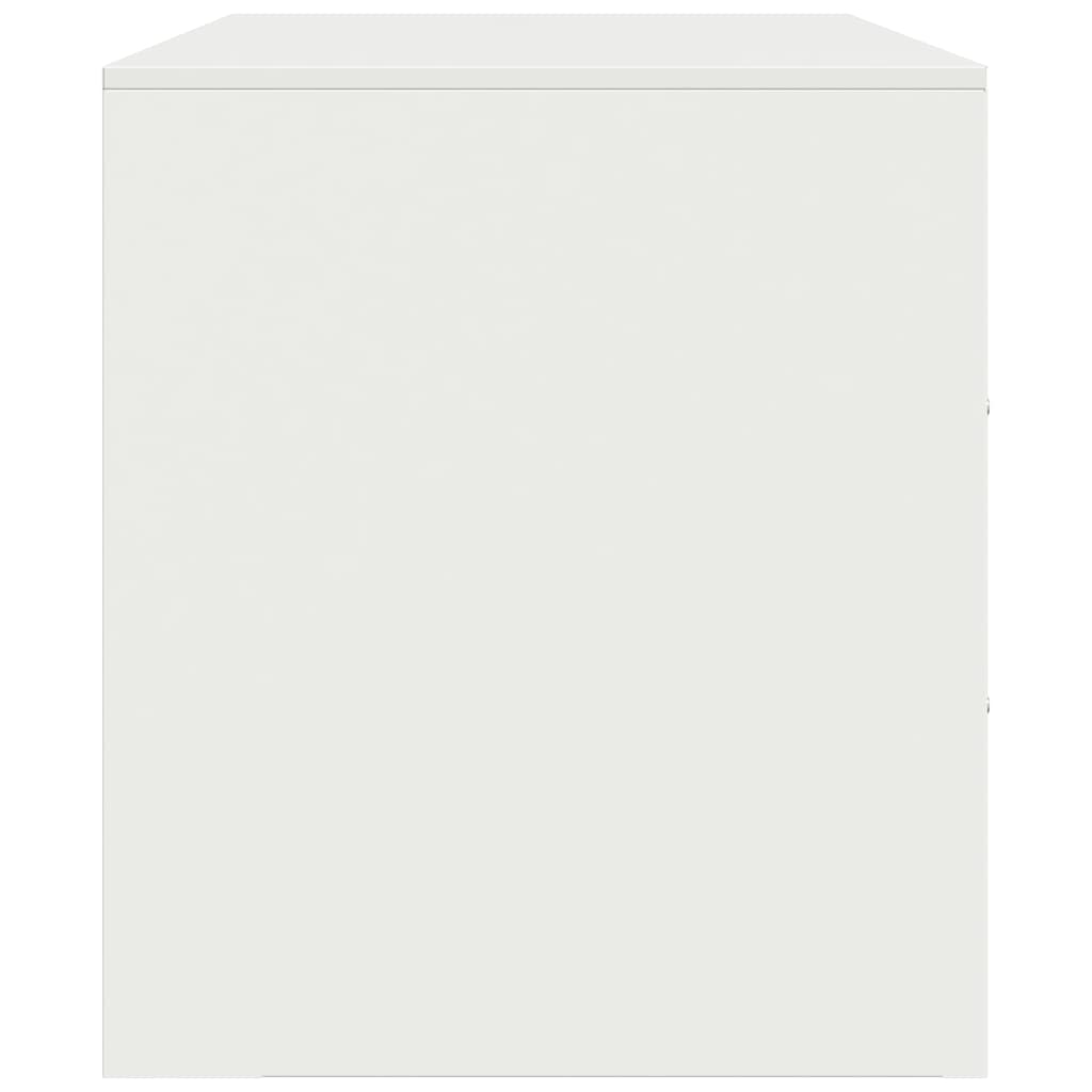 Meuble TV blanc 99x39x44 cm acier - XIOS
