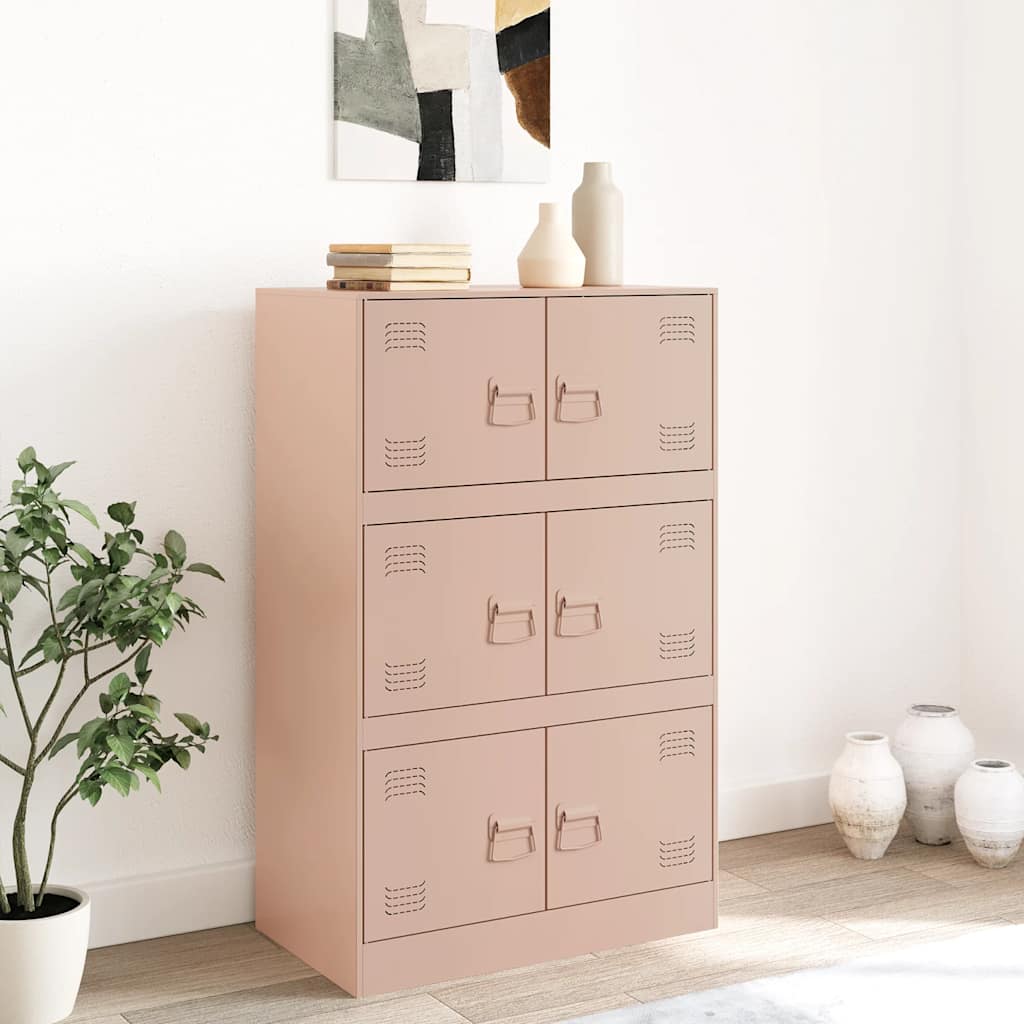 Buffet rose 67x39x107 cm acier - XIOS