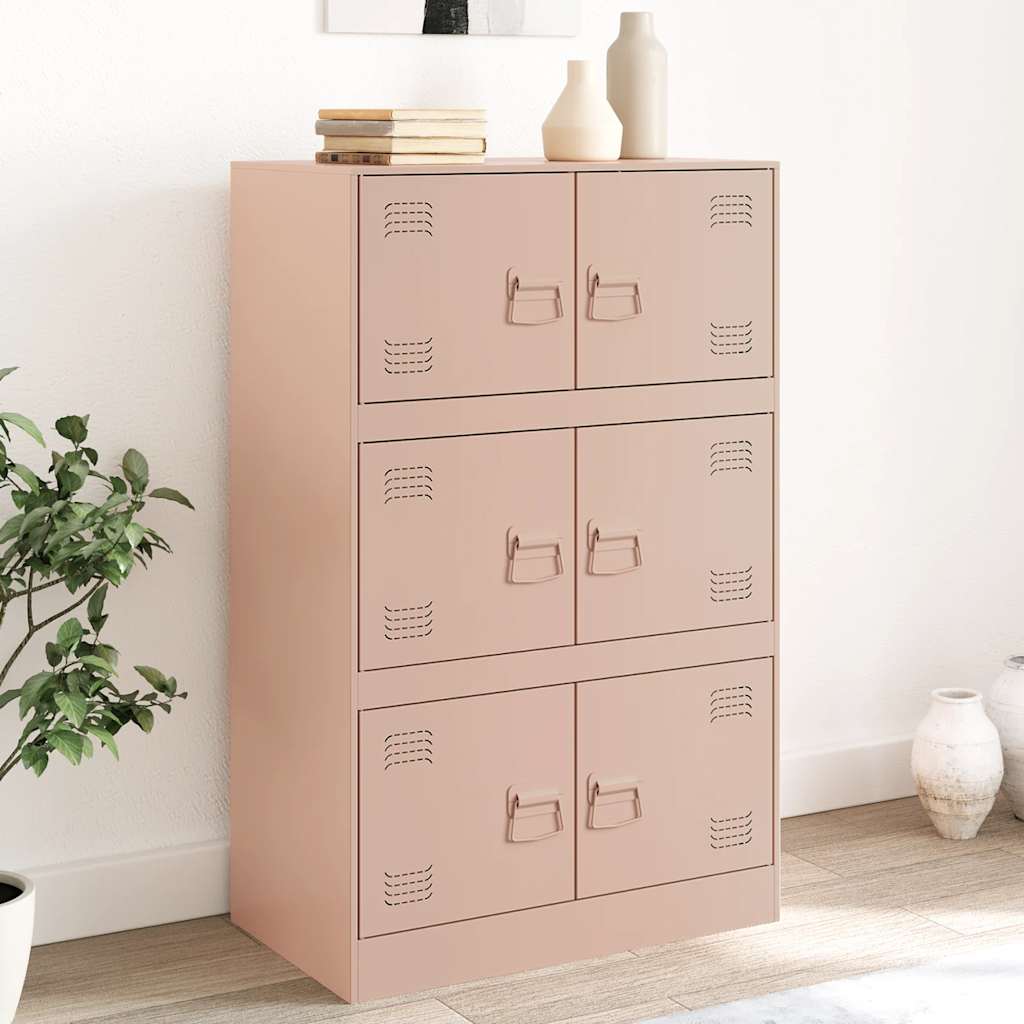 Buffet rose 67x39x107 cm acier - XIOS