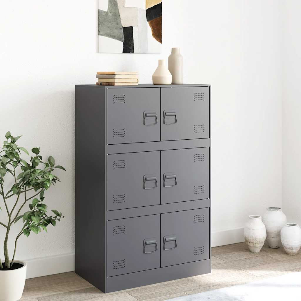 Buffet anthracite 67x39x107 cm acier - XIOS