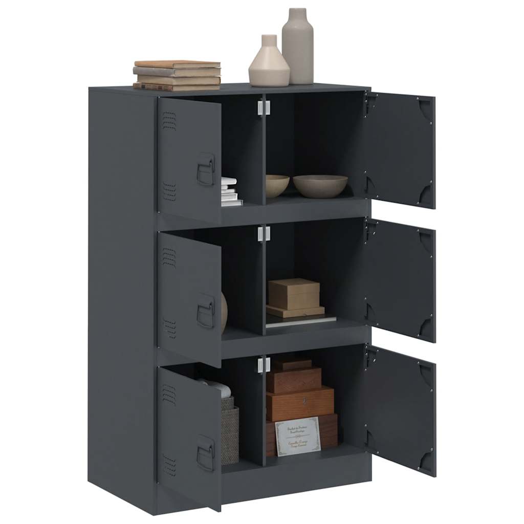 Buffet anthracite 67x39x107 cm acier - XIOS