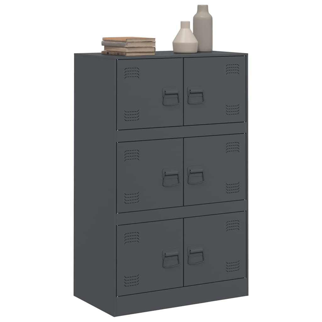 Buffet anthracite 67x39x107 cm acier - XIOS