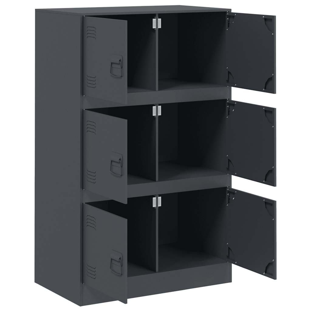 Buffet anthracite 67x39x107 cm acier - XIOS