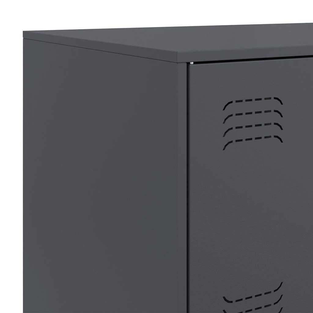 Buffet anthracite 67x39x107 cm acier - XIOS