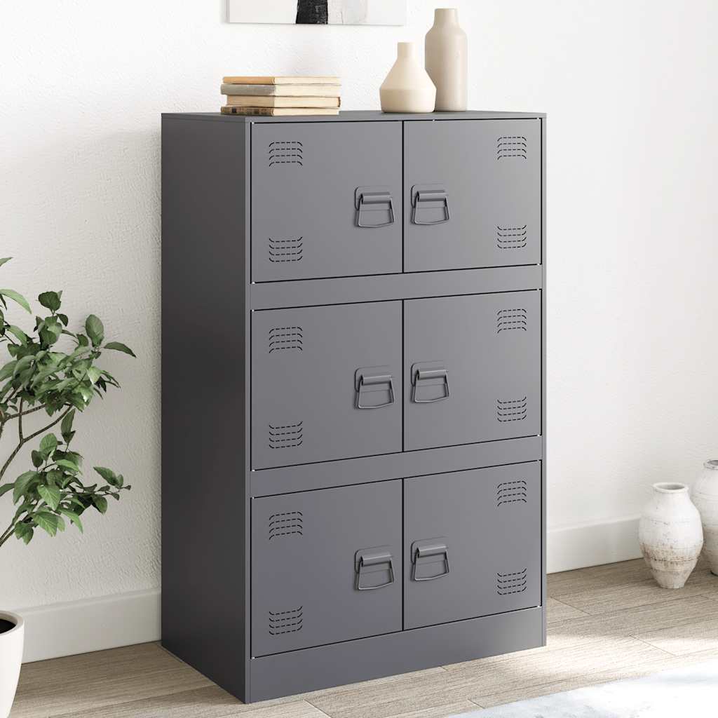 Buffet anthracite 67x39x107 cm acier - XIOS