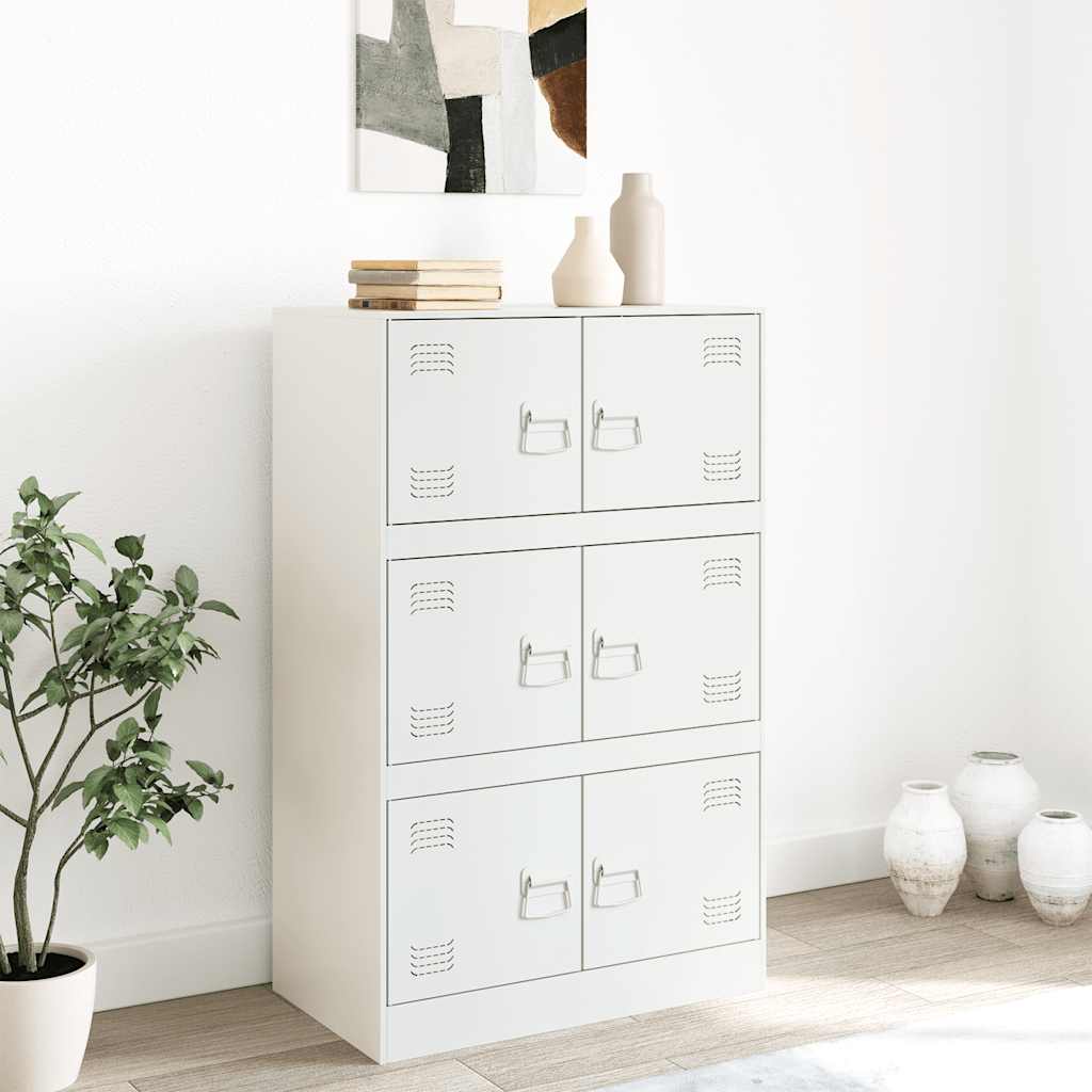 Buffet blanc 67x39x107 cm acier - XIOS