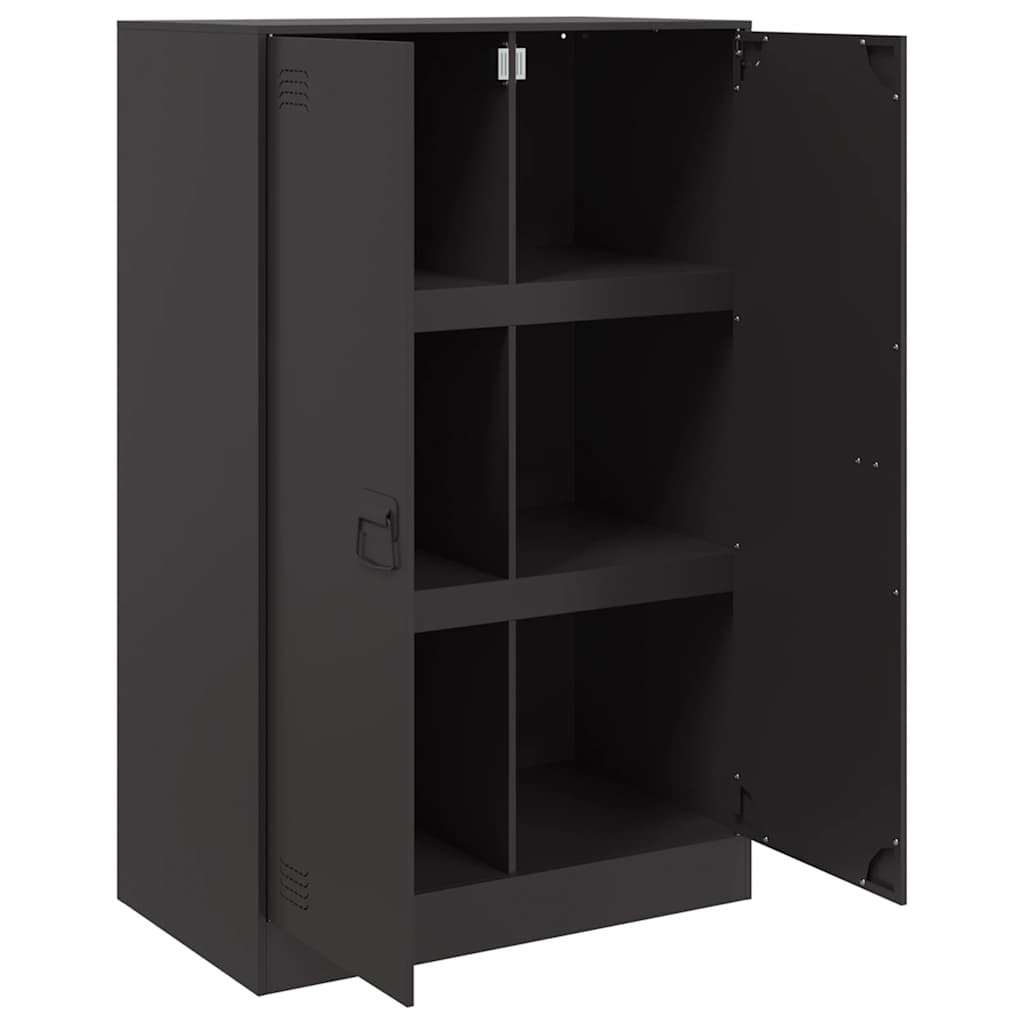 Buffet noir 67x39x107 cm acier - XIOS