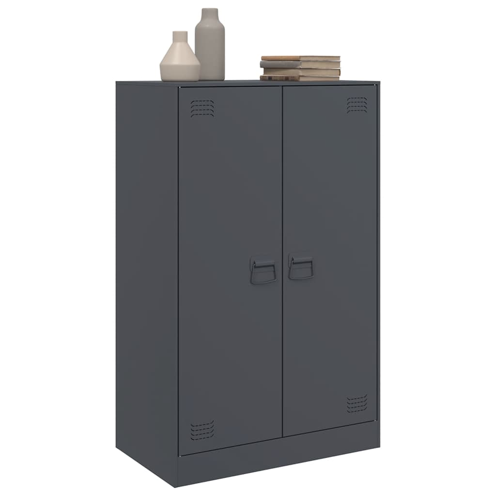 Buffet anthracite 67x39x107 cm acier