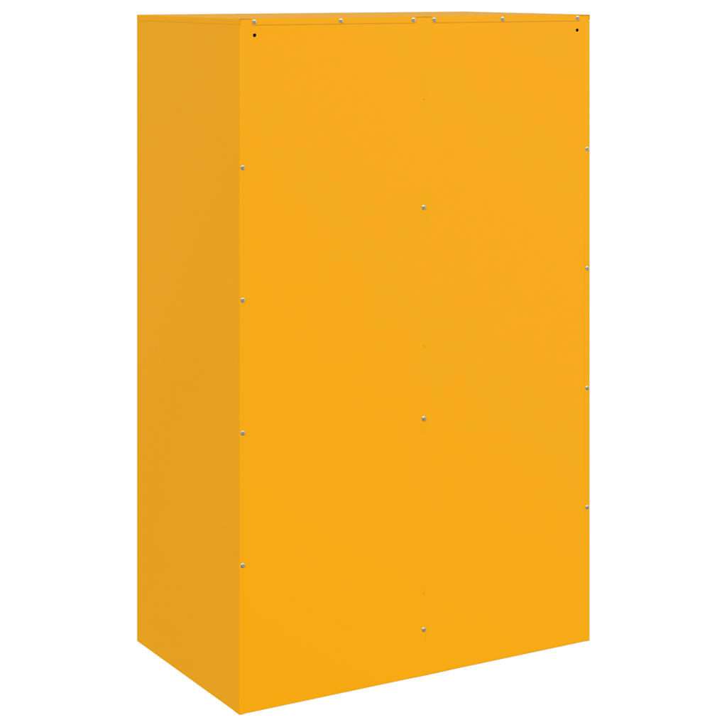 Buffet jaune moutarde 67x39x107 cm acier - XIOS