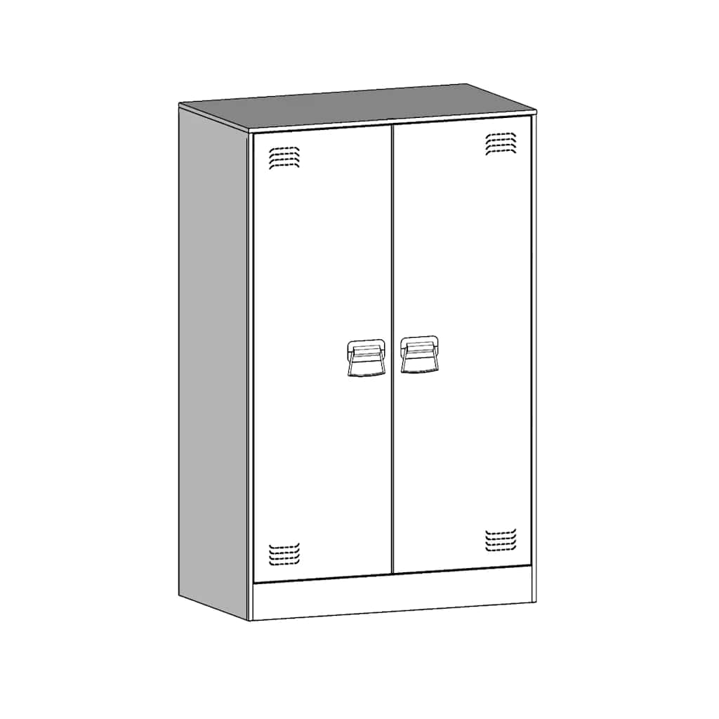 Buffet jaune moutarde 67x39x107 cm acier - XIOS