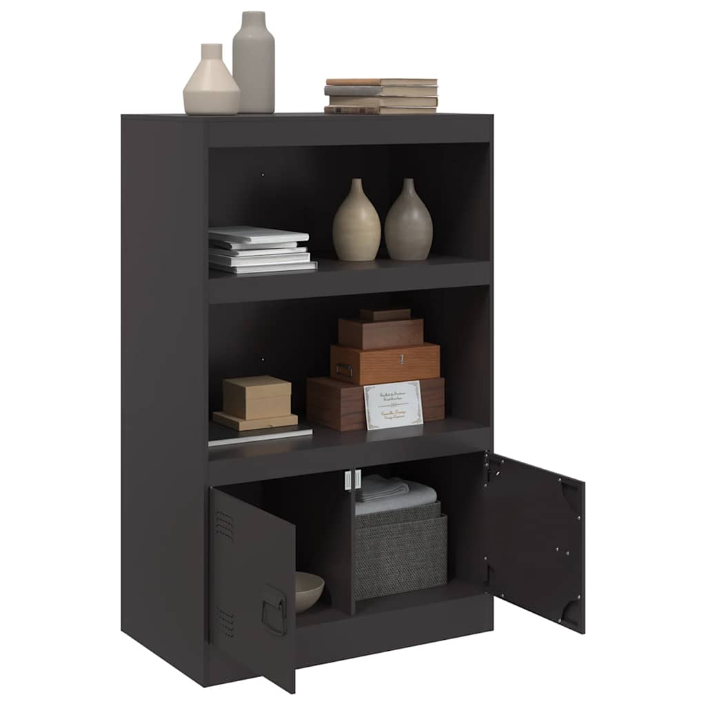Buffet noir 67x39x107 cm acier - XIOS