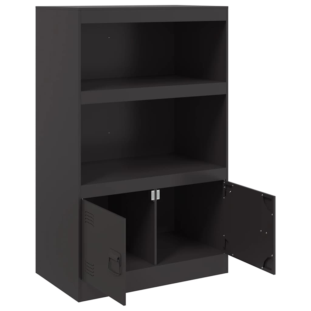 Buffet noir 67x39x107 cm acier - XIOS