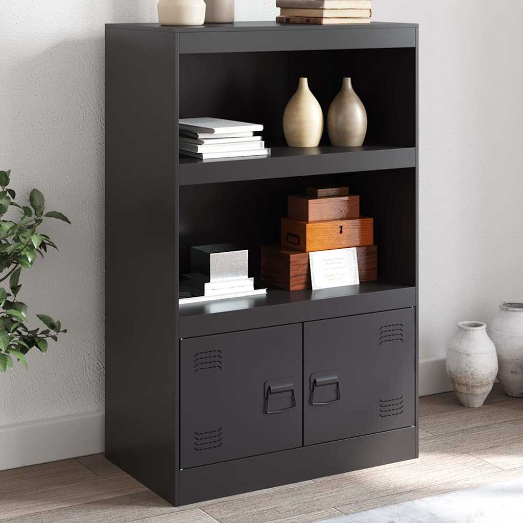 Buffet noir 67x39x107 cm acier - XIOS