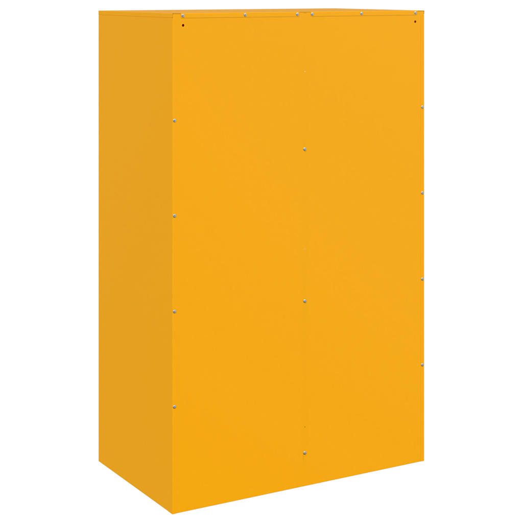 Buffet jaune moutarde 67x39x107 cm acier - XIOS