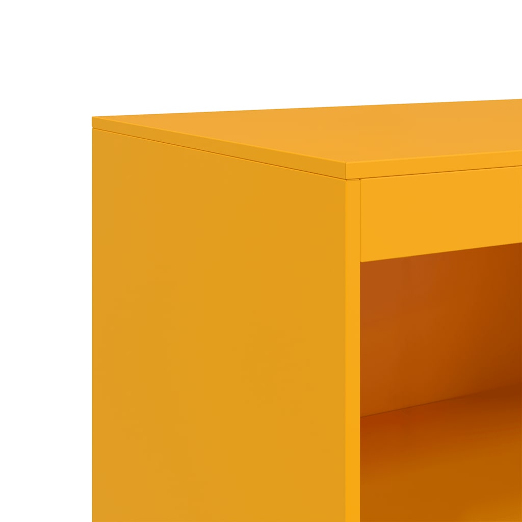 Buffet jaune moutarde 67x39x107 cm acier - XIOS