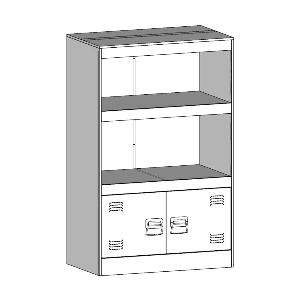 Buffet jaune moutarde 67x39x107 cm acier - XIOS