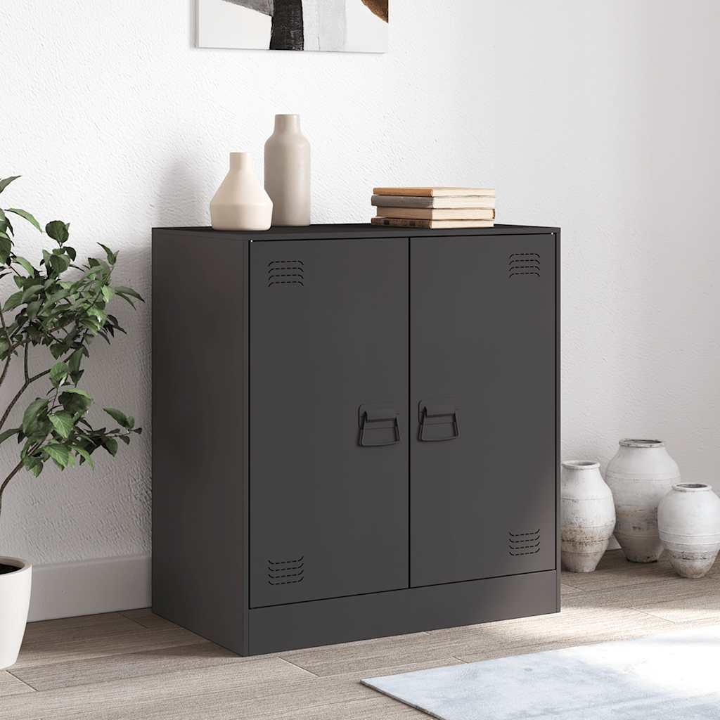 Buffet noir 67x39x73 cm acier - XIOS