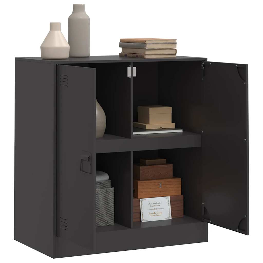 Buffet noir 67x39x73 cm acier - XIOS
