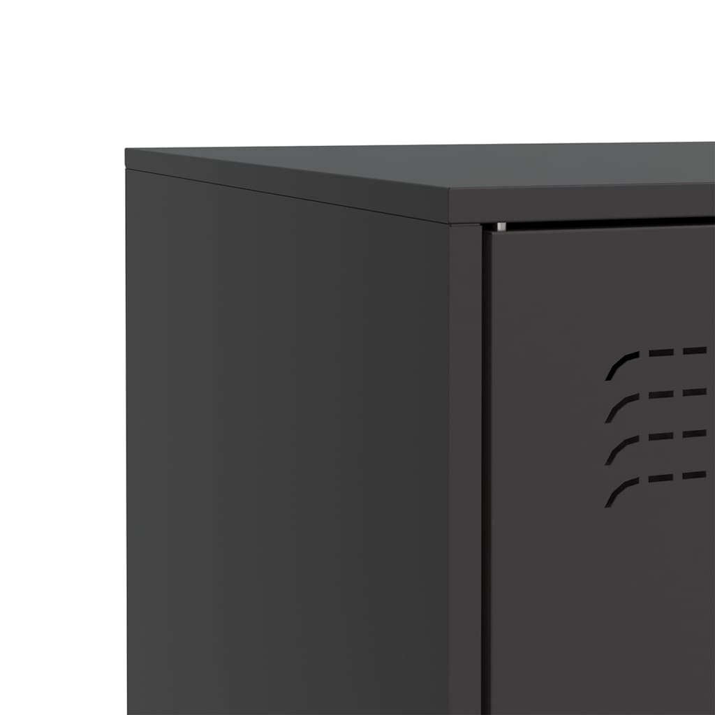 Buffet noir 67x39x73 cm acier - XIOS