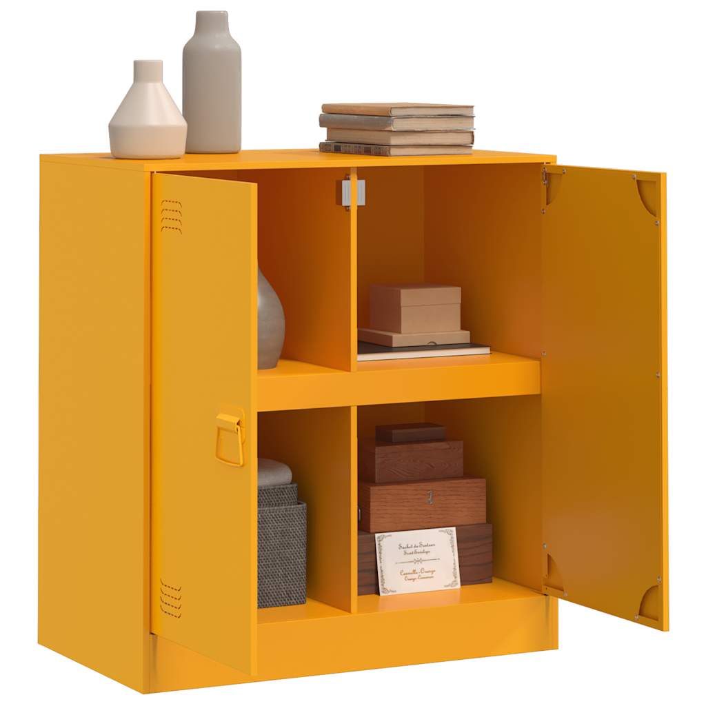 Buffet jaune moutarde 67x39x73 cm acier - XIOS