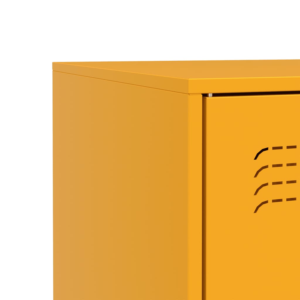 Buffet jaune moutarde 67x39x73 cm acier - XIOS