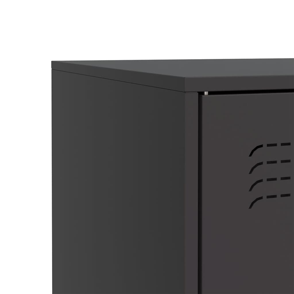 Buffet noir 67x39x83 cm acier - XIOS
