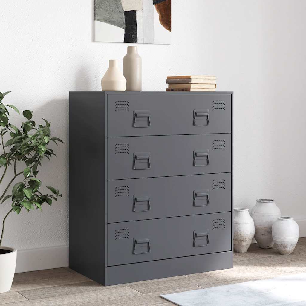 Buffet anthracite 67x39x83 cm acier - XIOS