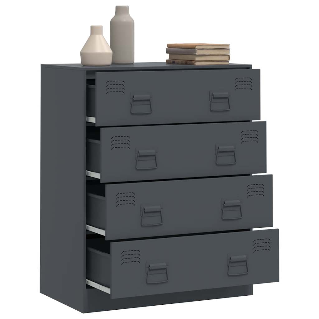 Buffet anthracite 67x39x83 cm acier - XIOS