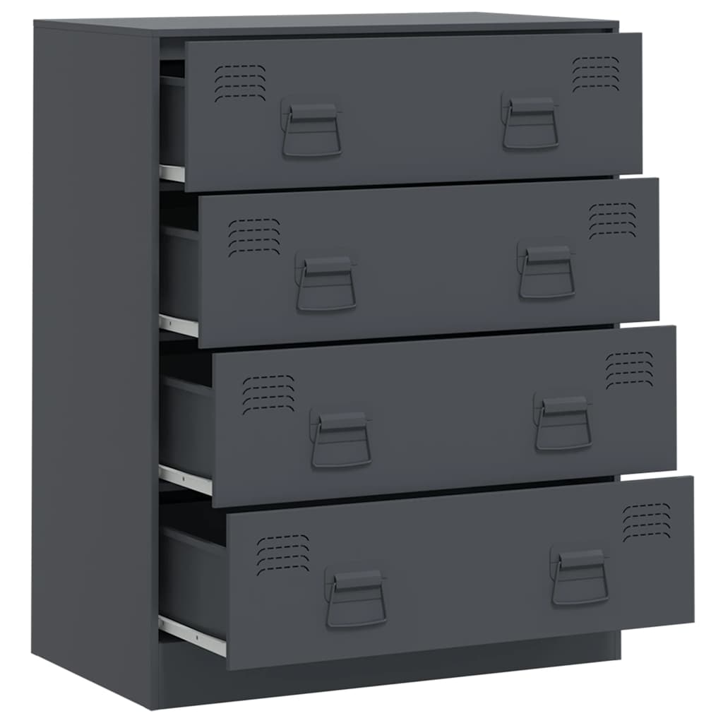 Buffet anthracite 67x39x83 cm acier - XIOS