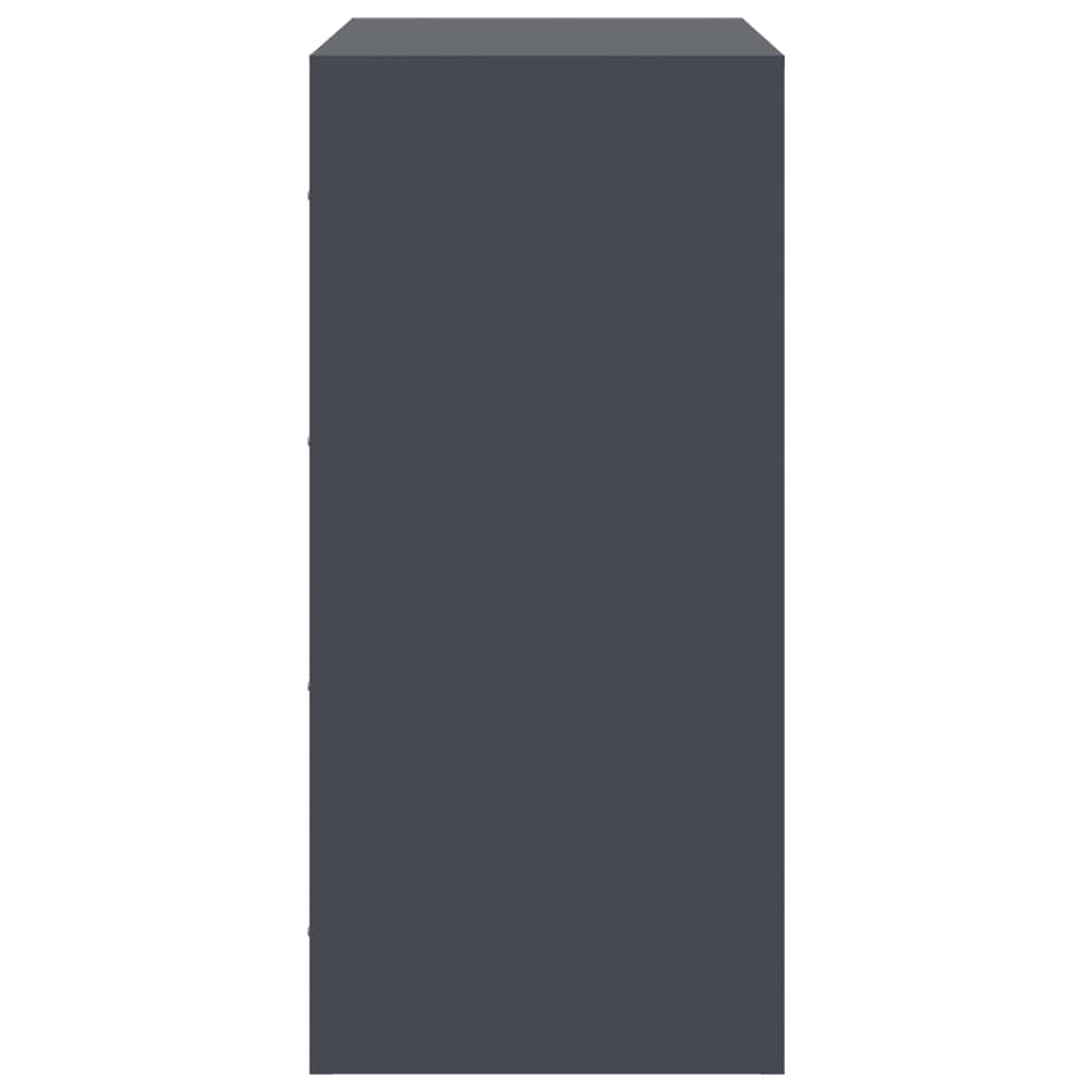Buffet anthracite 67x39x83 cm acier - XIOS