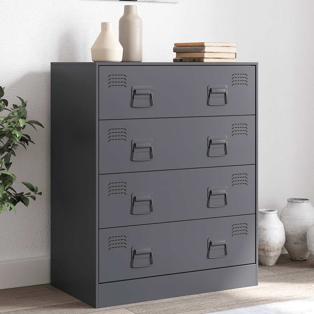 Buffet anthracite 67x39x83 cm acier - XIOS