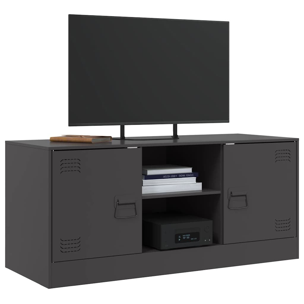 Meuble TV noir 99x39x44 cm acier - XIOS