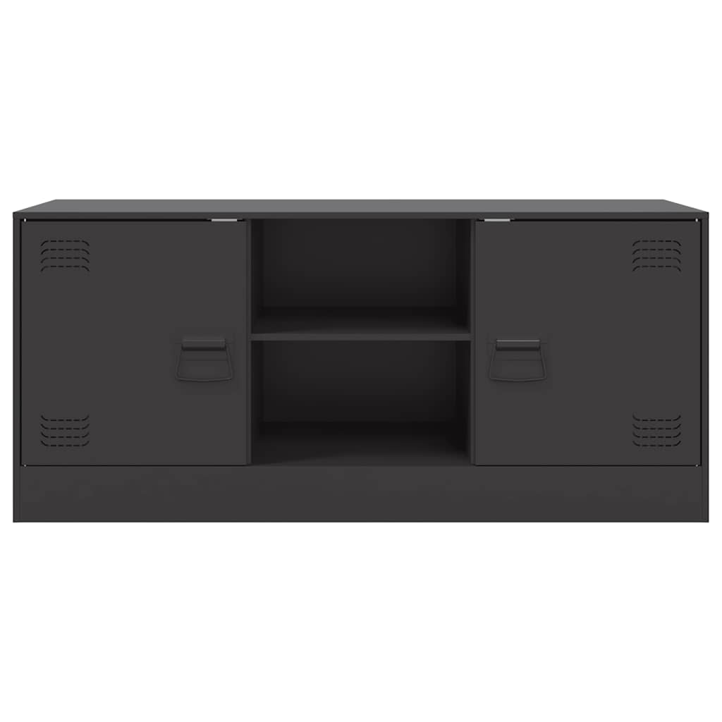 Meuble TV noir 99x39x44 cm acier - XIOS