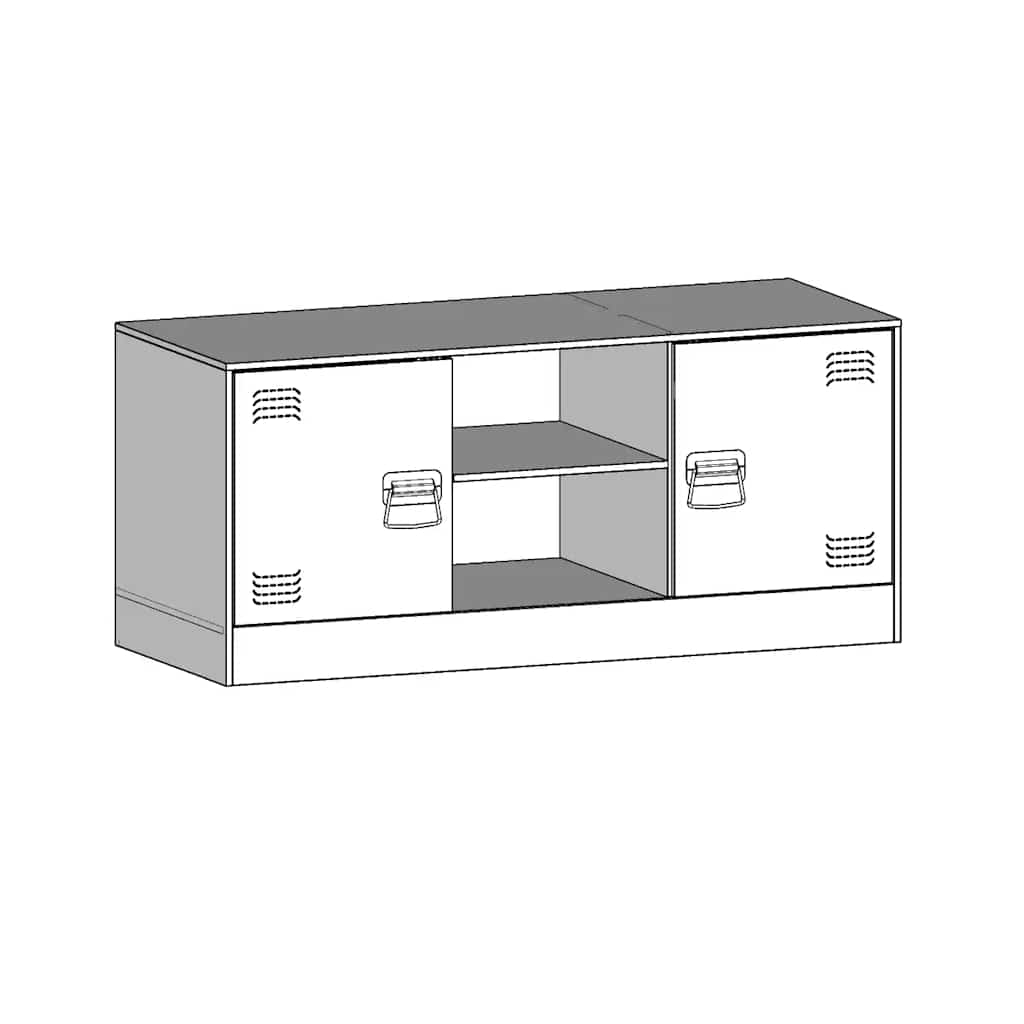 Meuble TV noir 99x39x44 cm acier - XIOS