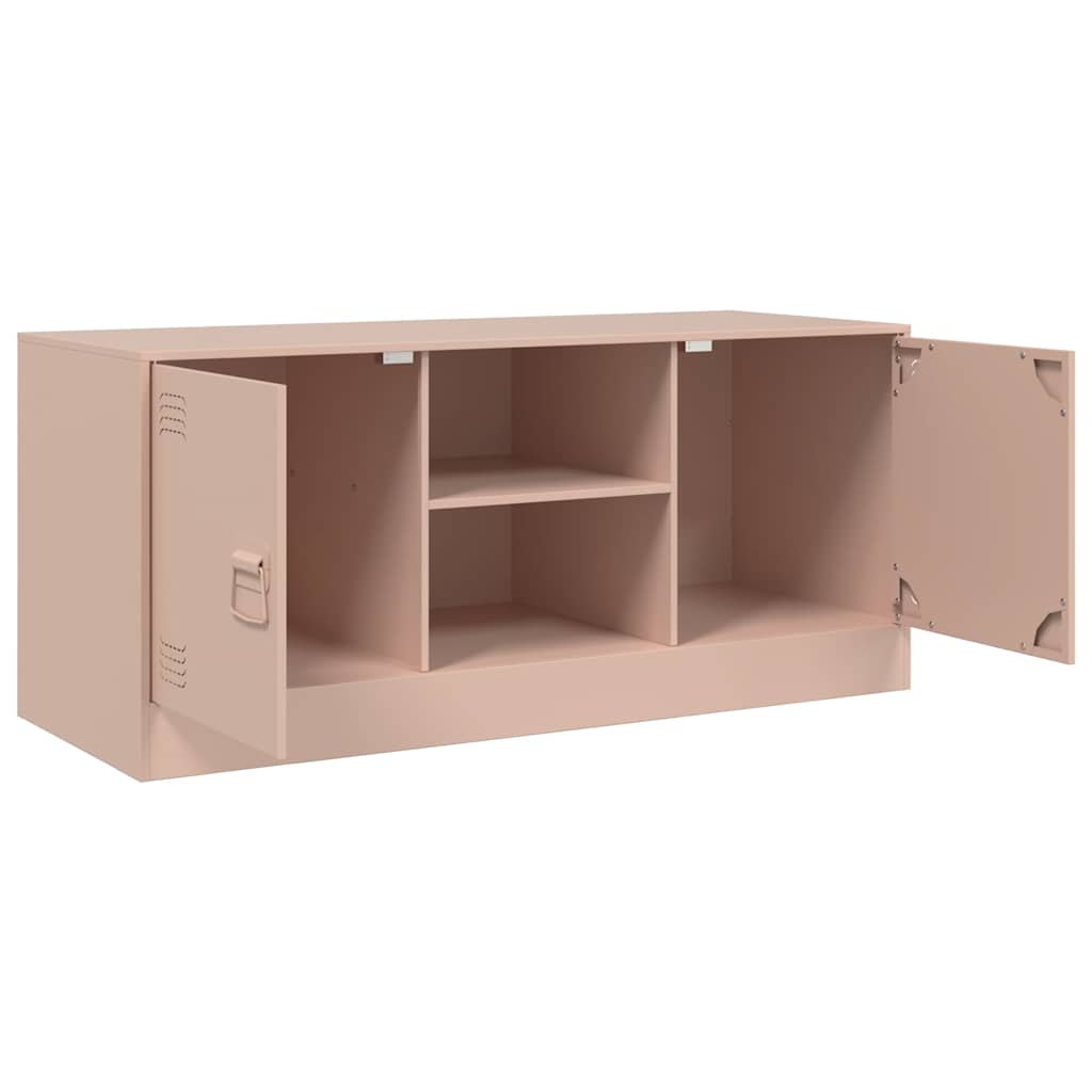 Meuble TV rose 99x39x44 cm acier - XIOS