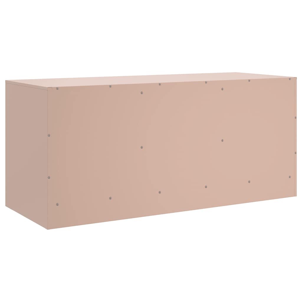 Meuble TV rose 99x39x44 cm acier - XIOS