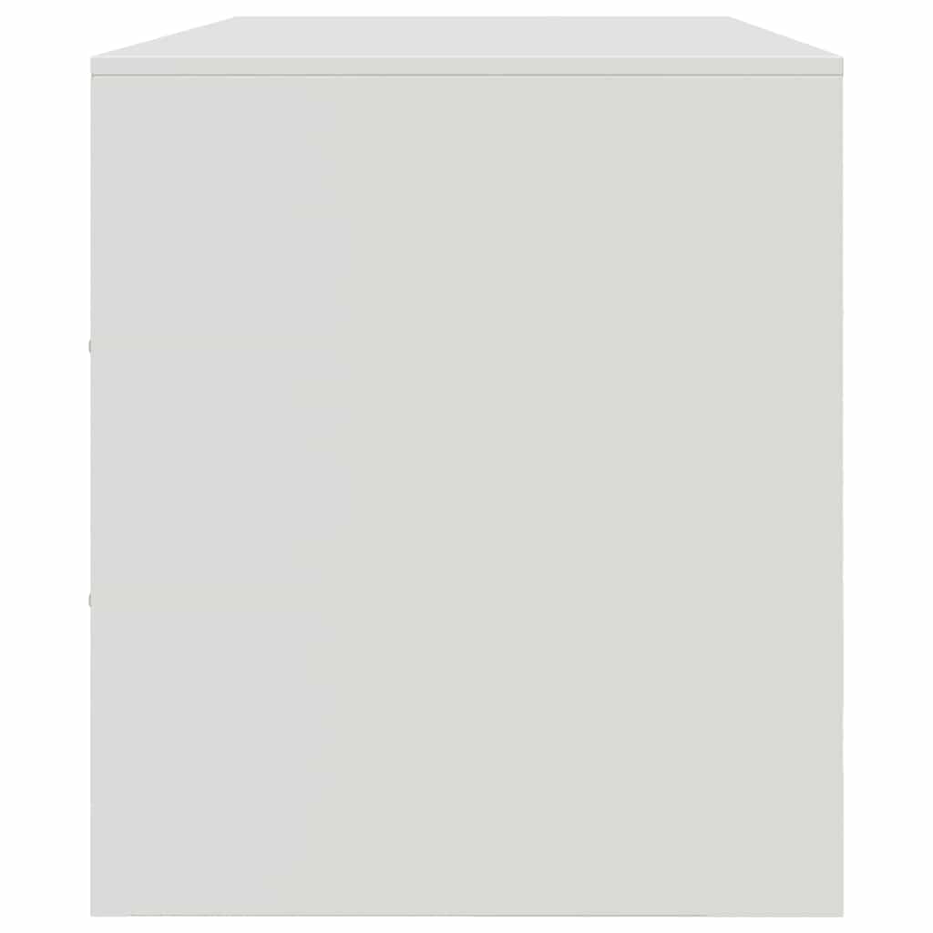 Meuble TV blanc 99x39x44 cm acier - XIOS