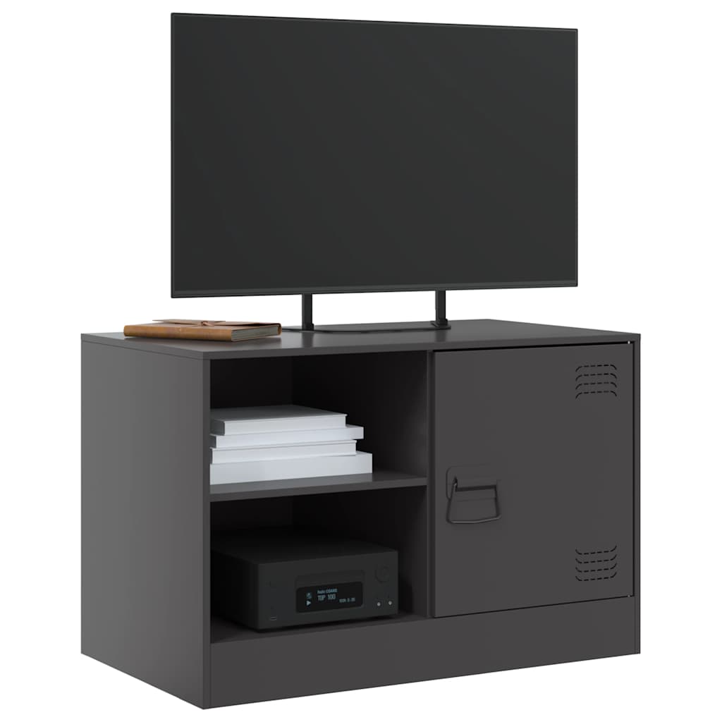 Meuble TV noir 67x39x44 cm acier - XIOS