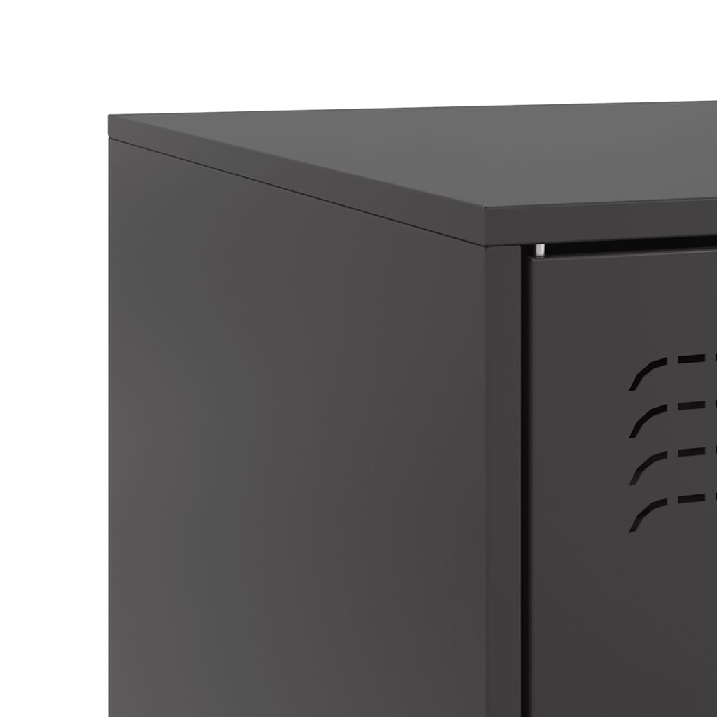 Meubles TV 2 pcs noir 67x39x44 cm acier - XIOS