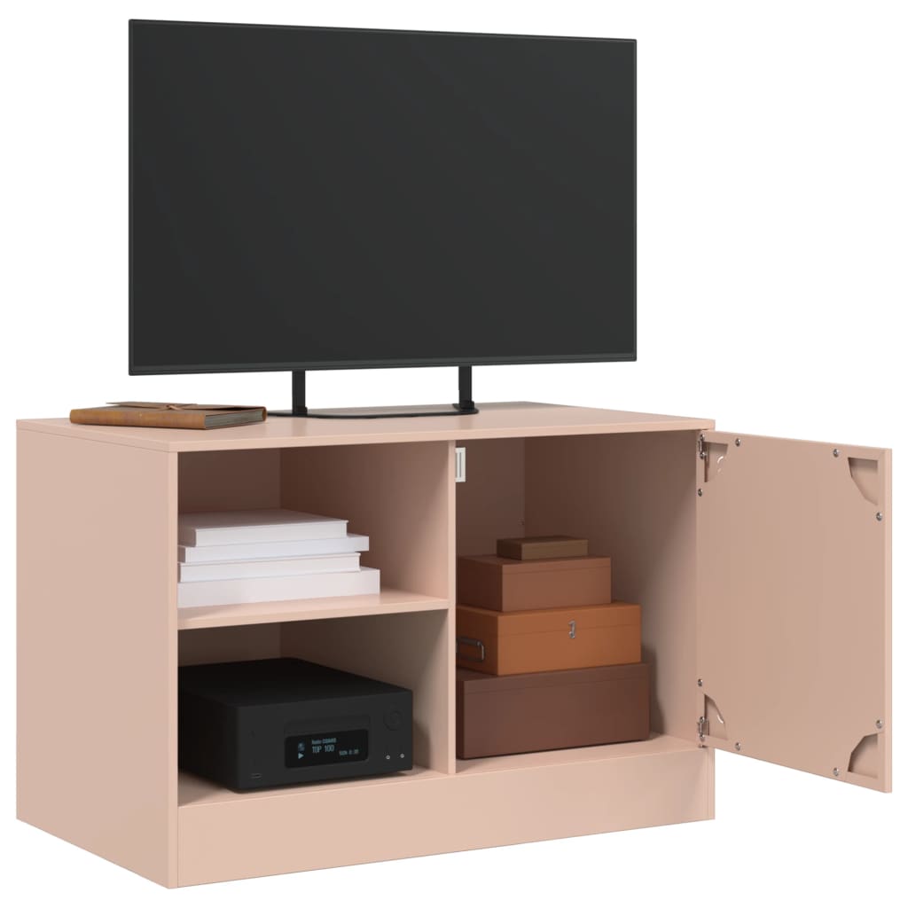 Meuble TV rose 67x39x44 cm acier - XIOS
