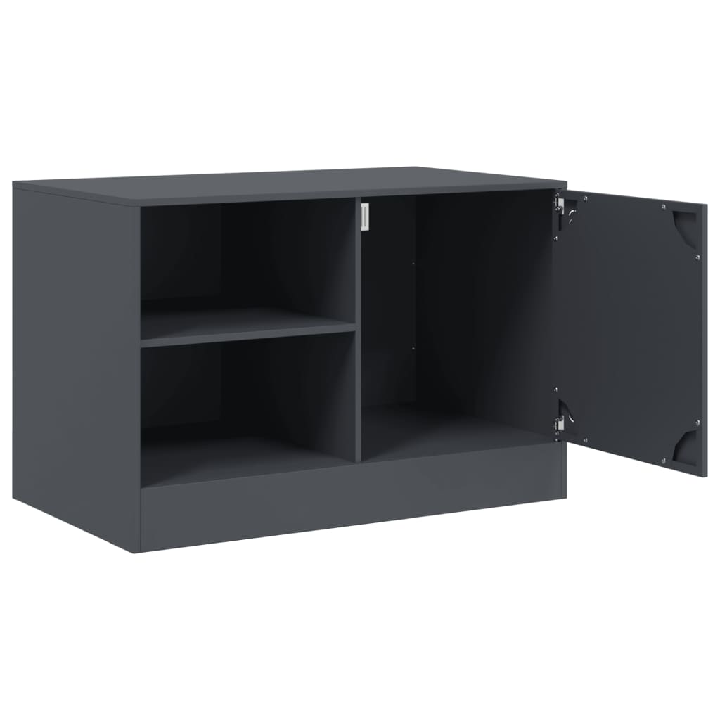 Meuble TV anthracite 67x39x44 cm acier - XIOS