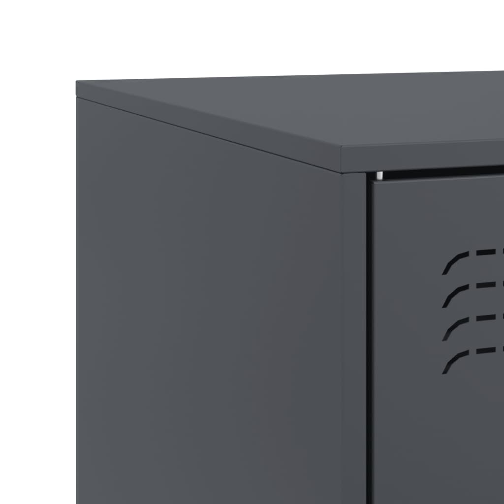 Meuble TV anthracite 67x39x44 cm acier - XIOS