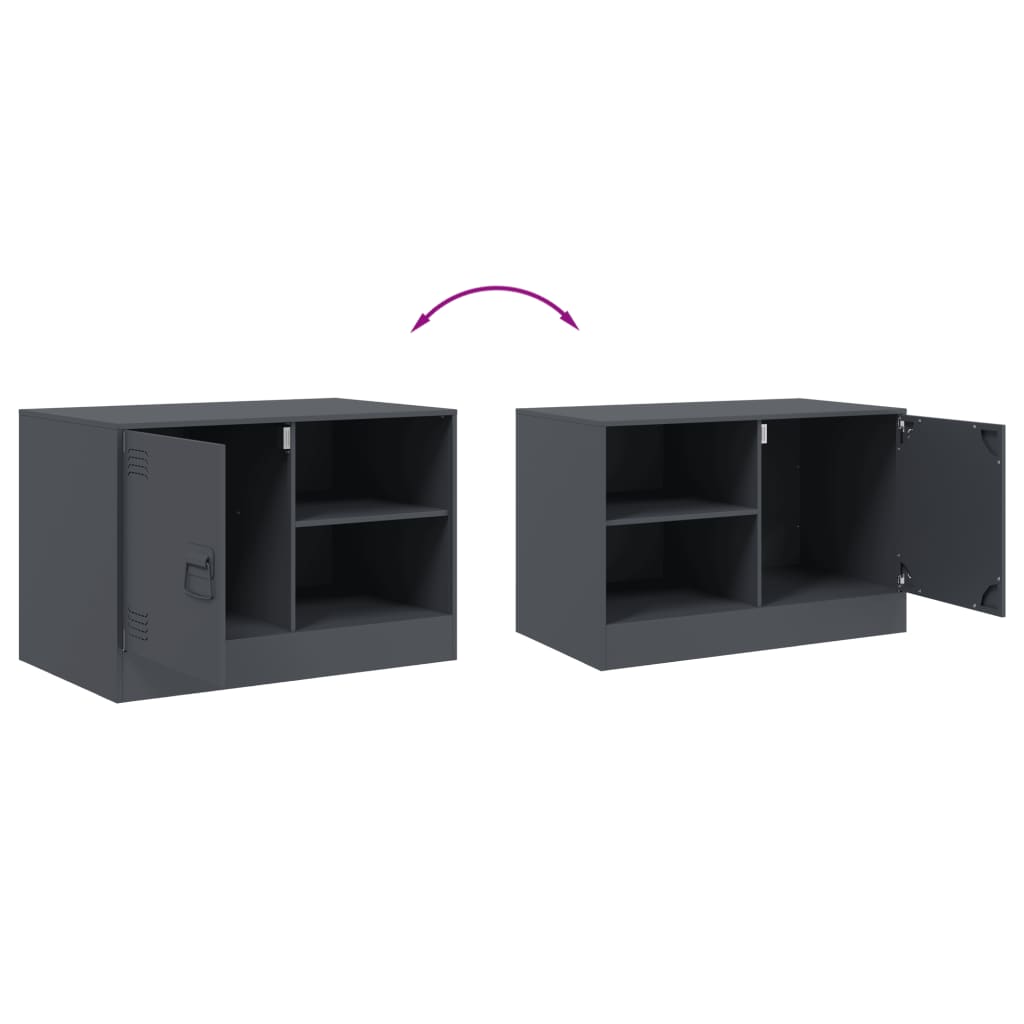 Meubles TV 2 pcs anthracite 67x39x44 cm acier - XIOS