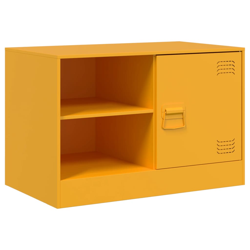 Meuble TV jaune moutarde 67x39x44 cm acier - XIOS